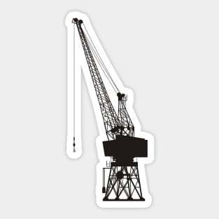 Dockyard Crane Black Sticker